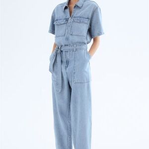 H&M Women's Light Blue Denim Jumpsuit